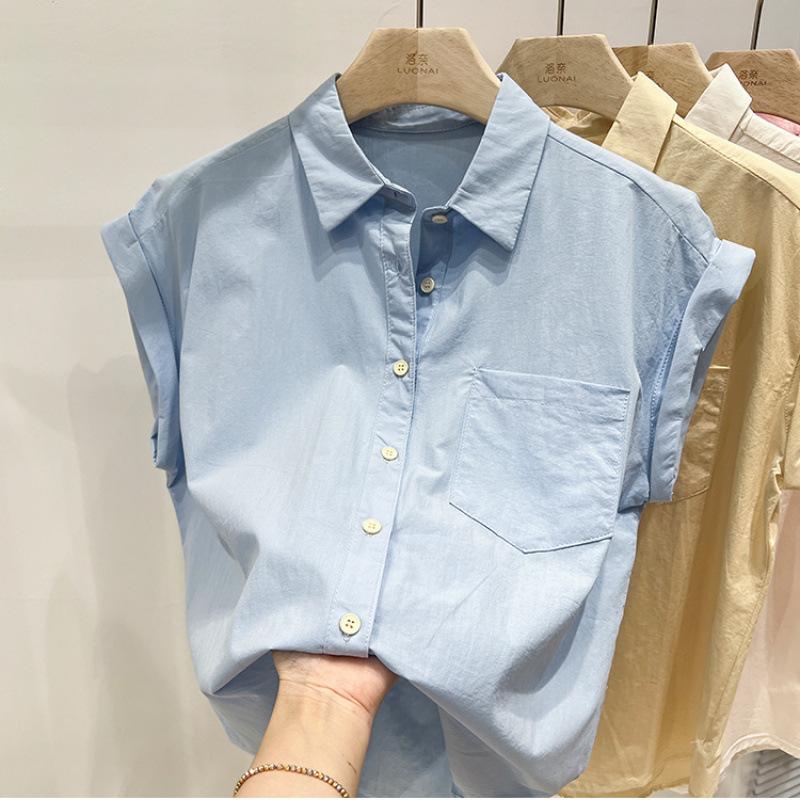Slimming Effect Loose Fit Sleeveless Collar Shirt for Women Summer 2026 Versatile Casual Style Small Size Friendly 3XL
Slimming Effect Loose Fit Sleeveless Collar Shirt for Women Summer 2026 Versatile Casual Style Small Size Friendly 3XL