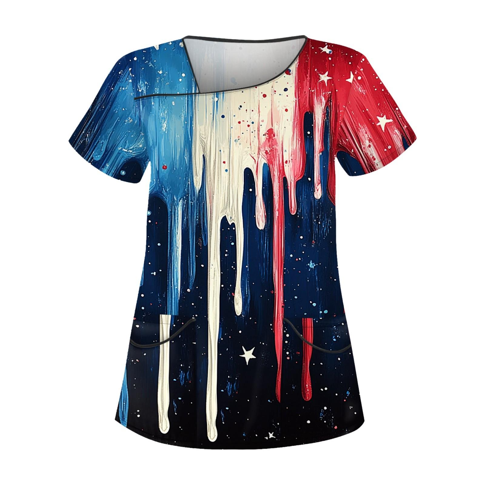 Women s Printed Work Clothes With Skew Collar And Double Layer Pocket Basic Tops Pullover M
Women s Printed Work Clothes With Skew Collar And Double Layer Pocket Basic Tops Pullover M