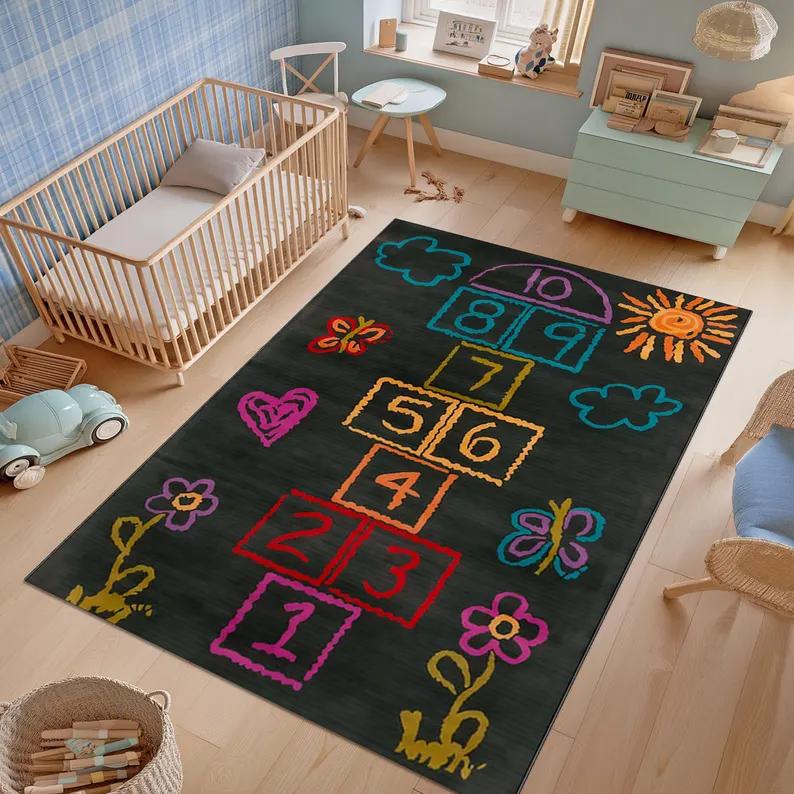 Kids Rug, Hopscotch Rug Nursery Rug Kids Rug Kidsroom Decor Nursery Decor Gift for Kids Hopscotch Printed Rug Fun Rugs 40X60cm
Kids Rug, Hopscotch Rug Nursery Rug Kids Rug Kidsroom Decor Nursery Decor Gift for Kids Hopscotch Printed Rug Fun Rugs 40X60cm