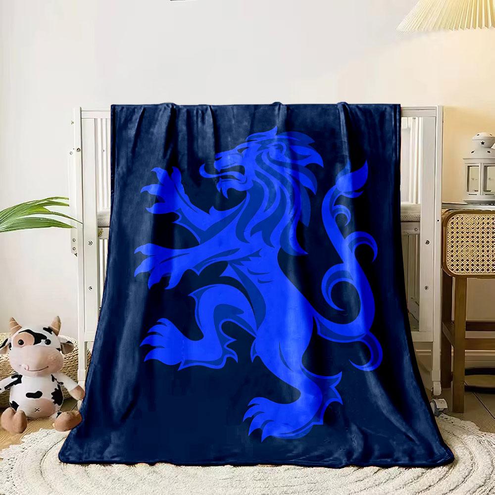 Stylized blue lion silhouette on a dark background. for all seasons blanket lunch break throw gift 80cm x 120cm
Stylized blue lion silhouette on a dark background. for all seasons blanket lunch break throw gift 80cm x 120cm