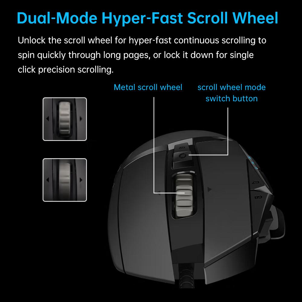 Беспроводная игровая мышь Logitech G502 с регулируемым весом, сенсор HERO 25K, 25600 точек на дюйм, RGB 11 
Беспроводная игровая мышь Logitech G502 с регулируемым весом, сенсор HERO 25K, 25600 точек на дюйм, RGB 11