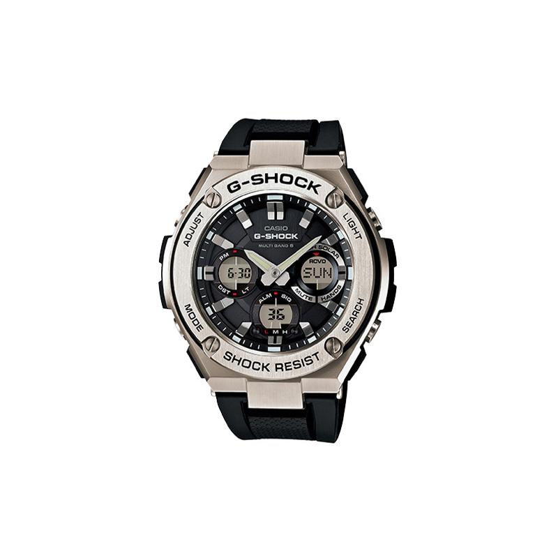 Casio G-STEEL series-W disc dual display, six-station radio wave automatic, solar quartz movement, resin strap, Japanese and Korean watch, GST-W110-1A чорний
Casio G-STEEL series-W disc dual display, six-station radio wave automatic, solar quartz movement, resin strap, Japanese and Korean watch, GST-W110-1A чорний