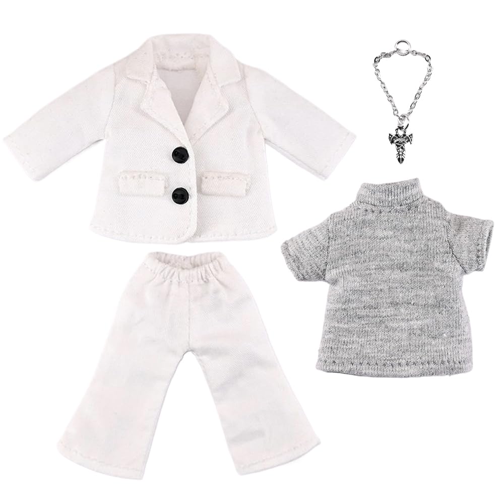 Obitsu 11 OB11 Size Outfit for Obitsu Dolls Suit Set and Set (11cm Body) Loose-Fitting (Top Bottoms, T-Shirt, Necklace) - 4-Piece (White) белый
Obitsu 11 OB11 Size Outfit for Obitsu Dolls Suit Set and Set (11cm Body) Loose-Fitting (Top Bottoms, T-Shirt, Necklace) - 4-Piece (White) белый