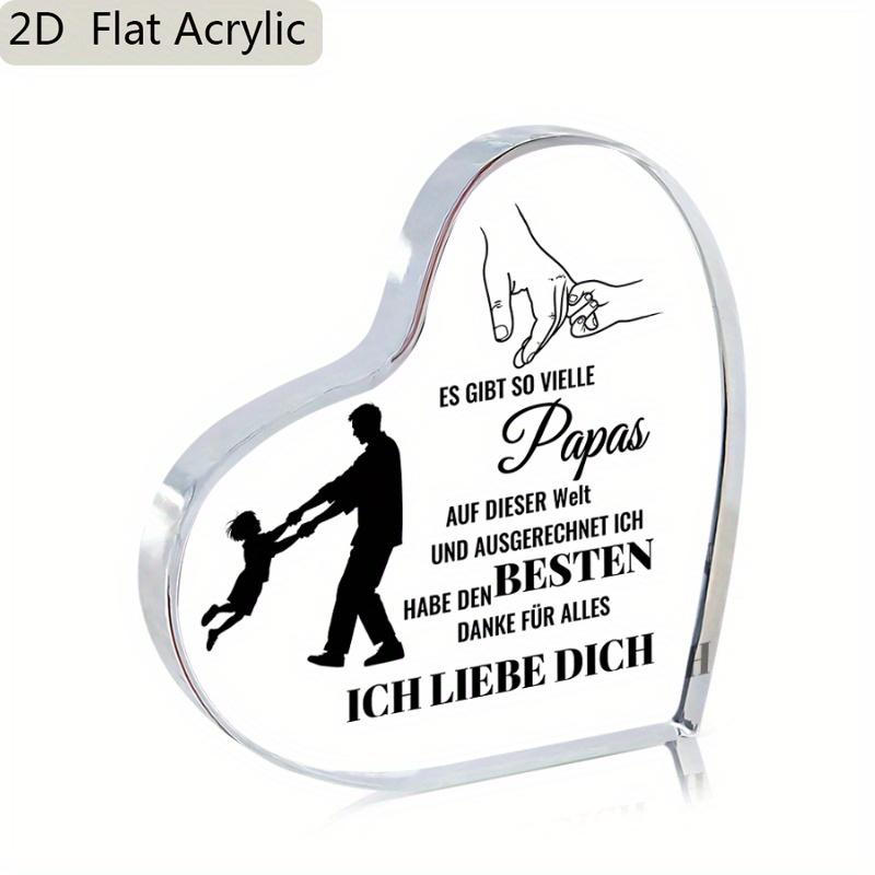1pc German My Best Father, I Love You Acrylic Ornament - Heart-Shaped Father & Son Silhouette Design, Modern Home Decor for Living Room, Bedroom 9*10cm
1pc German My Best Father, I Love You Acrylic Ornament - Heart-Shaped Father & Son Silhouette Design, Modern Home Decor for Living Room, Bedroom 9*10cm