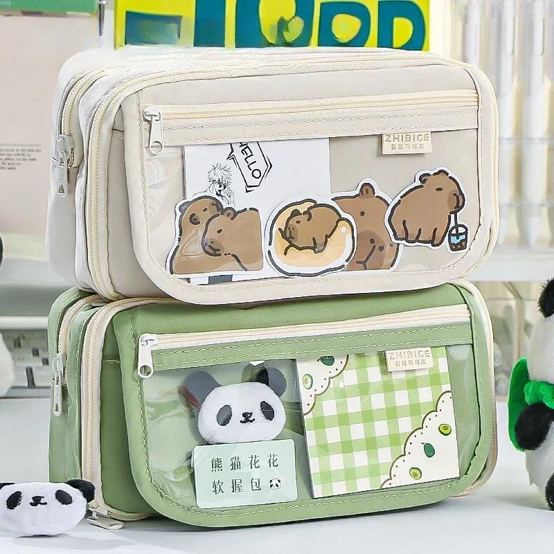 Large Capacity Storage Bag with 9-layer Pencil Case Transparent Compartment and Magnetic Button Flap for Easy Retrieval чёрный
Large Capacity Storage Bag with 9-layer Pencil Case Transparent Compartment and Magnetic Button Flap for Easy Retrieval чёрный