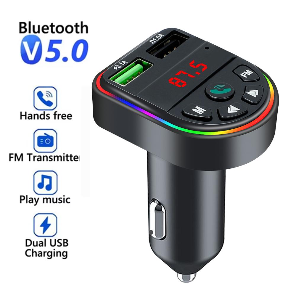 Bluetooth 5.0 FM Transmitter Car Handsfree 3.1A Fast Charger Wireless Audio Receiver Dual USB MP3 Player Car Kit Audio Receiver
Bluetooth 5.0 FM Transmitter Car Handsfree 3.1A Fast Charger Wireless Audio Receiver Dual USB MP3 Player Car Kit Audio Receiver