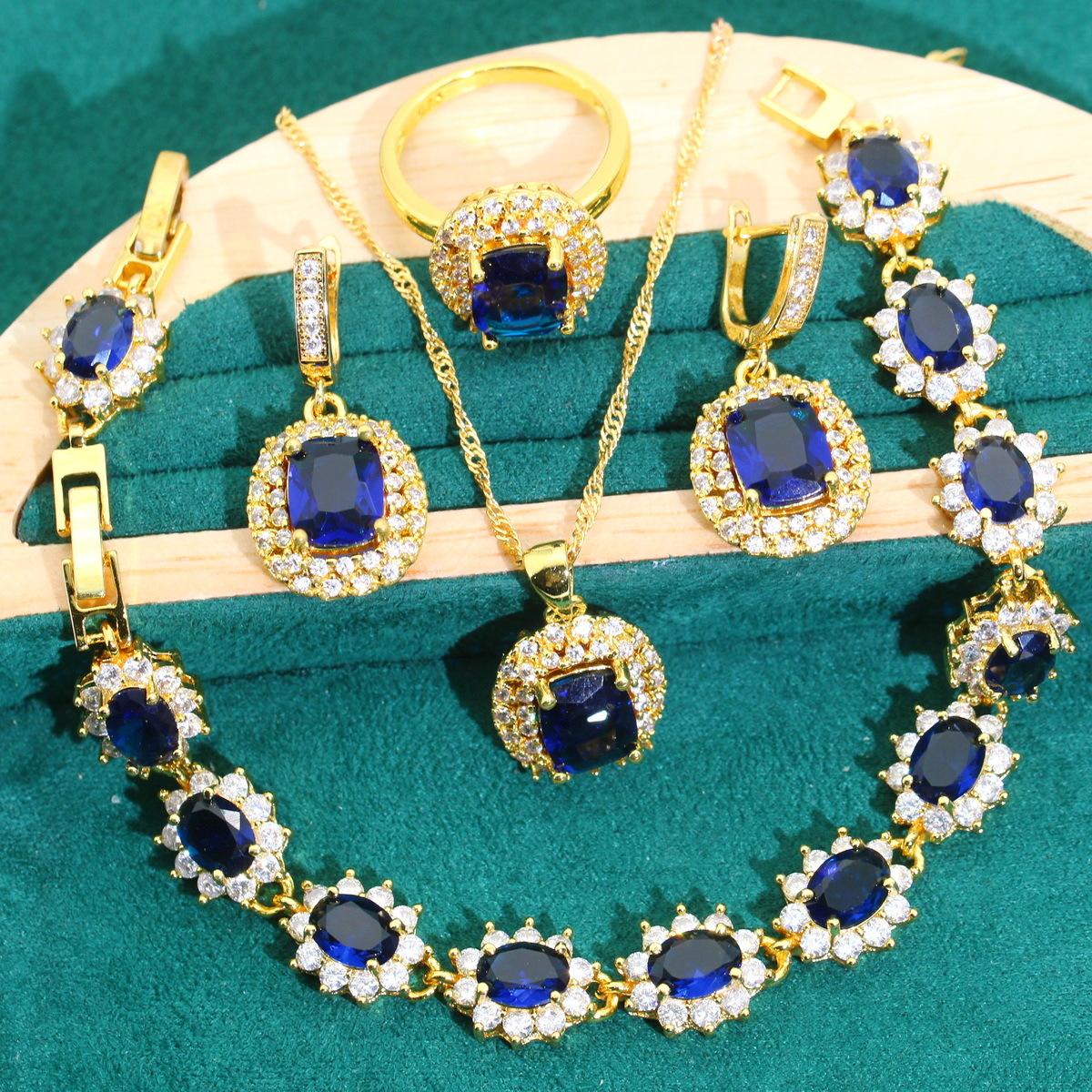 Europe and The United States Bestselling Ladies Zircon Jewelry Collection Romantic Wedding Accessories Fashion 9 yards
Europe and The United States Bestselling Ladies Zircon Jewelry Collection Romantic Wedding Accessories Fashion 9 yards