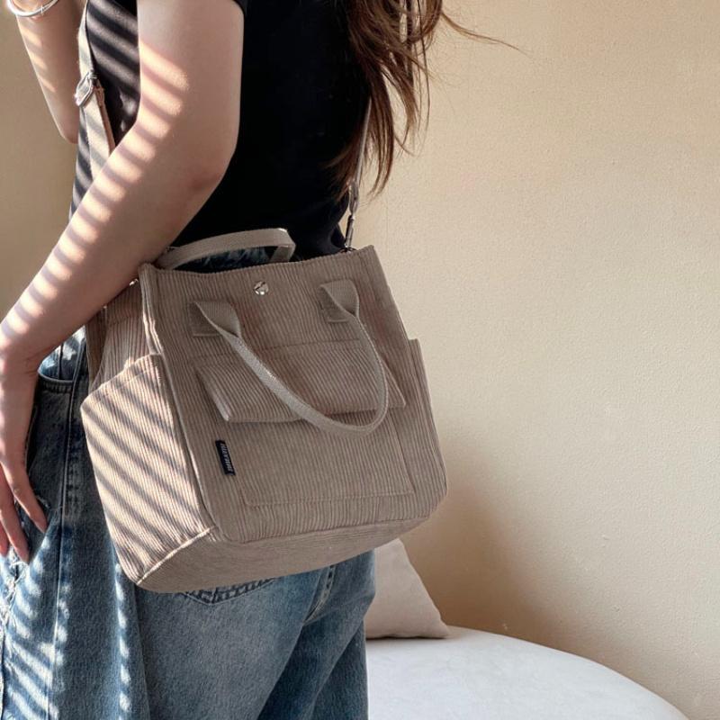 Hand Washable Corduroy Tote Bag with Multiple Pockets, Everyday Crossbody or Shoulder Bag, Solid Color Satchel for Daily Use хакі
Hand Washable Corduroy Tote Bag with Multiple Pockets, Everyday Crossbody or Shoulder Bag, Solid Color Satchel for Daily Use хакі