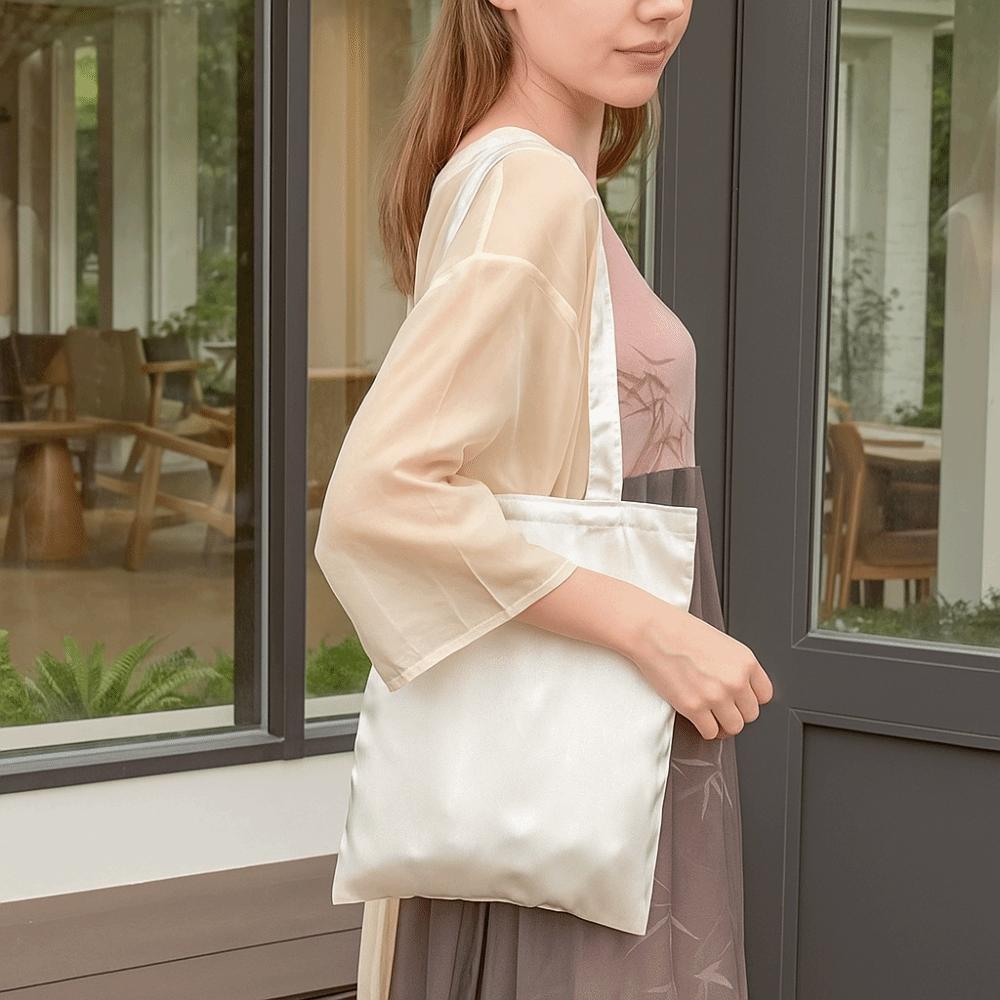 Letter Embroidery Satin Silk Tote Bag Elegant Simple Underarm Handbag Canvas Shoulder Bag Girls
Letter Embroidery Satin Silk Tote Bag Elegant Simple Underarm Handbag Canvas Shoulder Bag Girls
