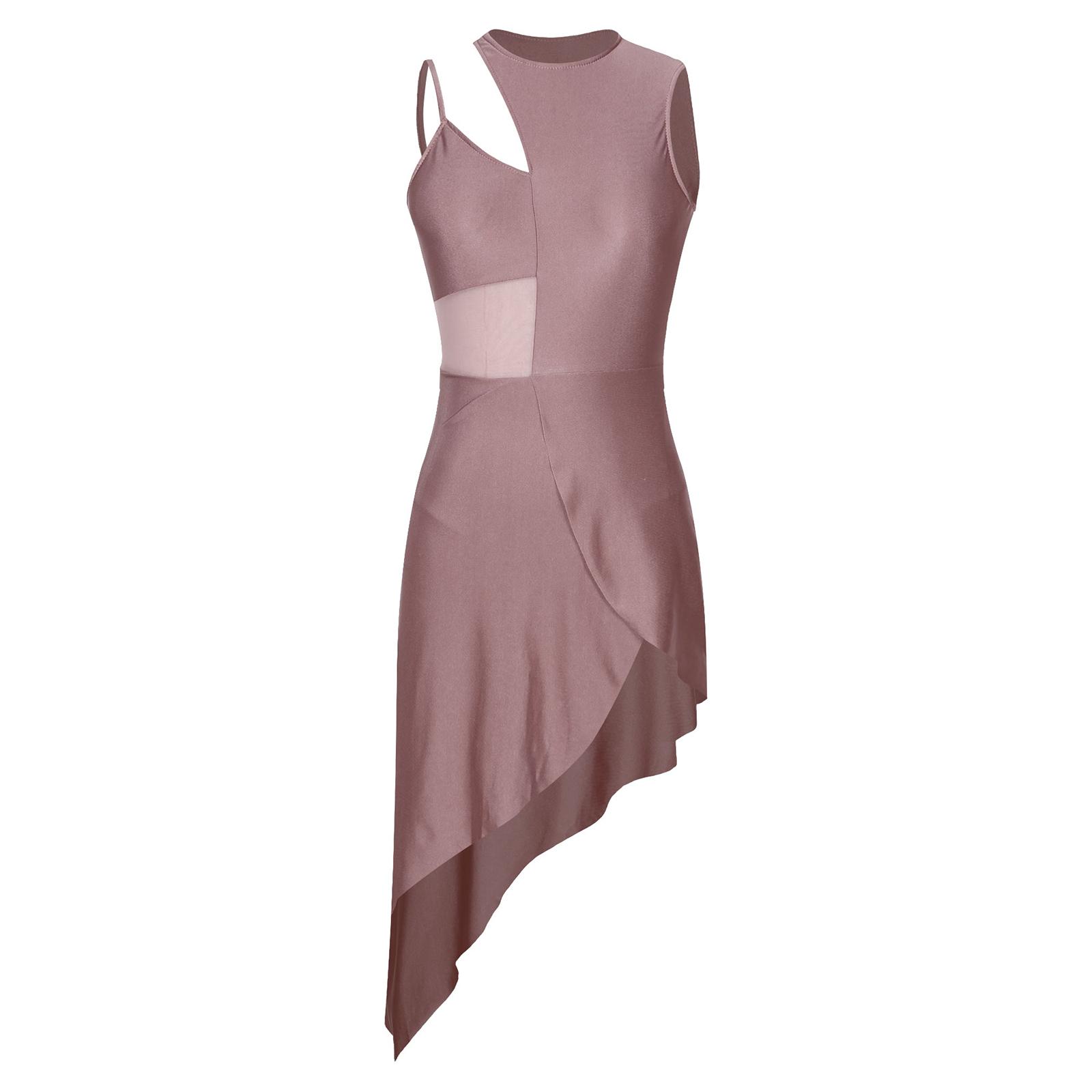 Womens Performance Dance Dress Sheer Mesh Patchwork Sleeveless Asymmetrical Hem Dress Dance Costume S коричневий
Womens Performance Dance Dress Sheer Mesh Patchwork Sleeveless Asymmetrical Hem Dress Dance Costume S коричневий