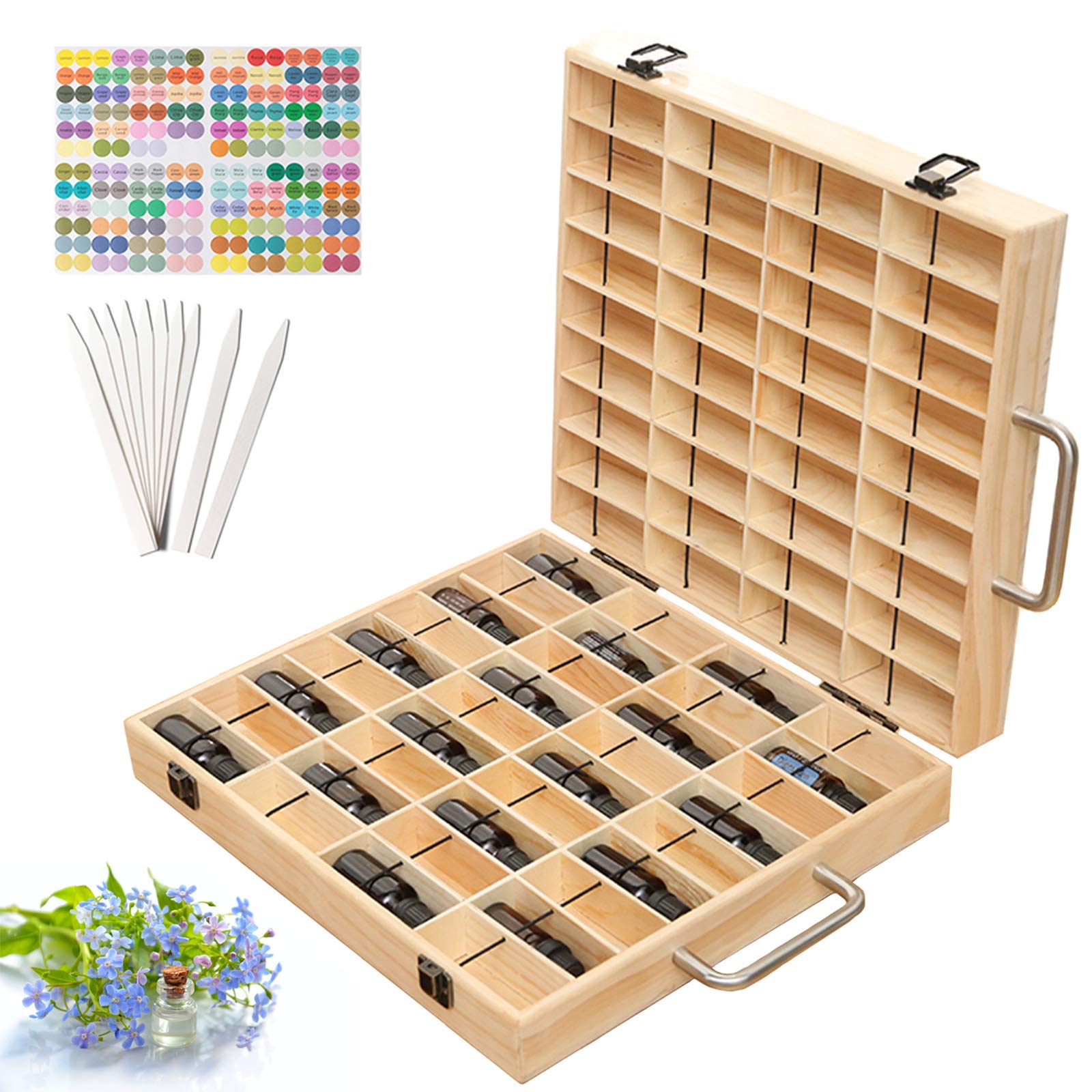 Pure Vie Natural Wood Essential Oil Storage Case, for Glass Essential Oil Bottles, Aromatherapy Oils, Portable, Travel-Friendly, Large Capacity, Cosme
Pure Vie Natural Wood Essential Oil Storage Case, for Glass Essential Oil Bottles, Aromatherapy Oils, Portable, Travel-Friendly, Large Capacity, Cosme