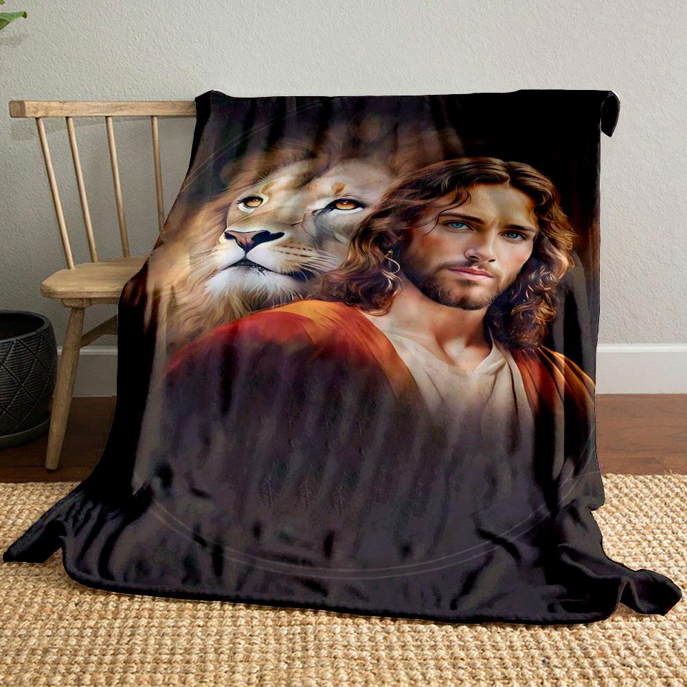 Jesus Lion Portrait Blanket Printed Blanket for Living Room Bed Couch lunch break Soft Cozy Blanket for Friend s festival Gift 80cm x 120cm
Jesus Lion Portrait Blanket Printed Blanket for Living Room Bed Couch lunch break Soft Cozy Blanket for Friend s festival Gift 80cm x 120cm