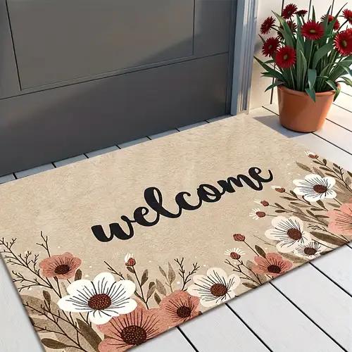Elegant Door Mat Carpet Rugs Watercolor Floral Welcome Pattern Non Slip Print Entryway Rug for Elegant Home Decor 40cm x 60cm
Elegant Door Mat Carpet Rugs Watercolor Floral Welcome Pattern Non Slip Print Entryway Rug for Elegant Home Decor 40cm x 60cm