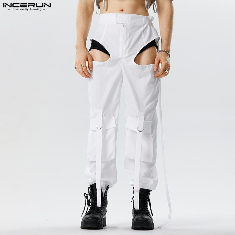 INCERUN Мужские модные брюки-карго с высокой талией на молнии и полые брюки
INCERUN Мужские модные брюки-карго с высокой талией на молнии и полые брюки