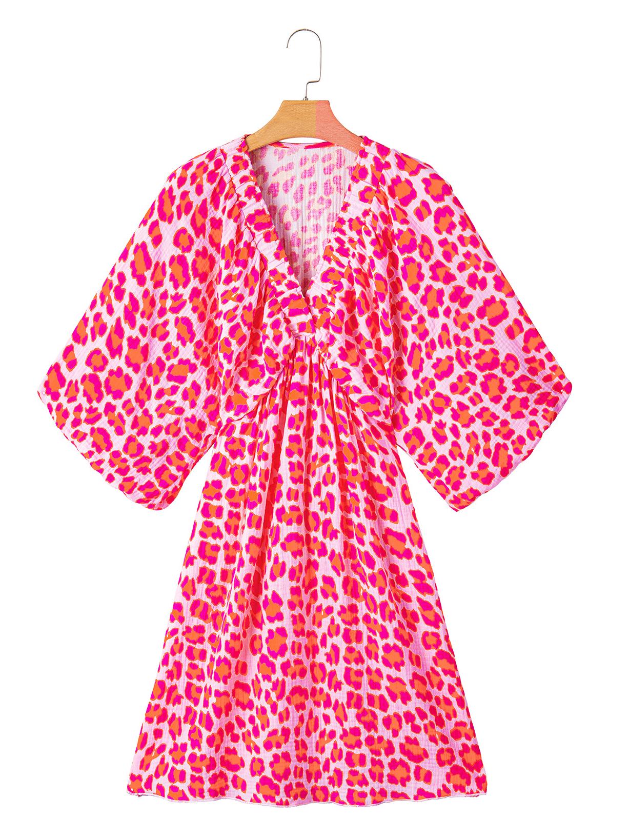 Shiying Women s Leopard Print V-Neck Long Sleeve Casual Dress Large рожевий
Shiying Women s Leopard Print V-Neck Long Sleeve Casual Dress Large рожевий