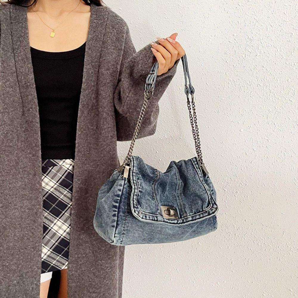 Street Style Vintage Handbag Shoulder Bag Solid Crossbody Bag Simple Denim Canvas Bag Students синий
Street Style Vintage Handbag Shoulder Bag Solid Crossbody Bag Simple Denim Canvas Bag Students синий