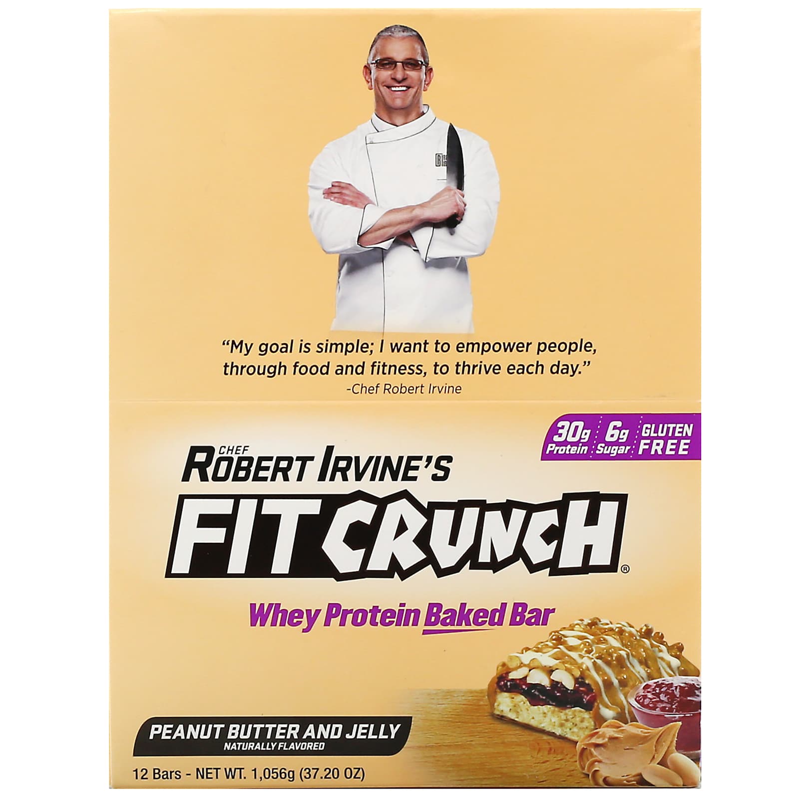 FITCRUNCH, Whey Protein Baking Bars, Peanut Butter & Jelly, 12 Bars, 3.10 oz (88 g) Each
FITCRUNCH, Whey Protein Baking Bars, Peanut Butter & Jelly, 12 Bars, 3.10 oz (88 g) Each