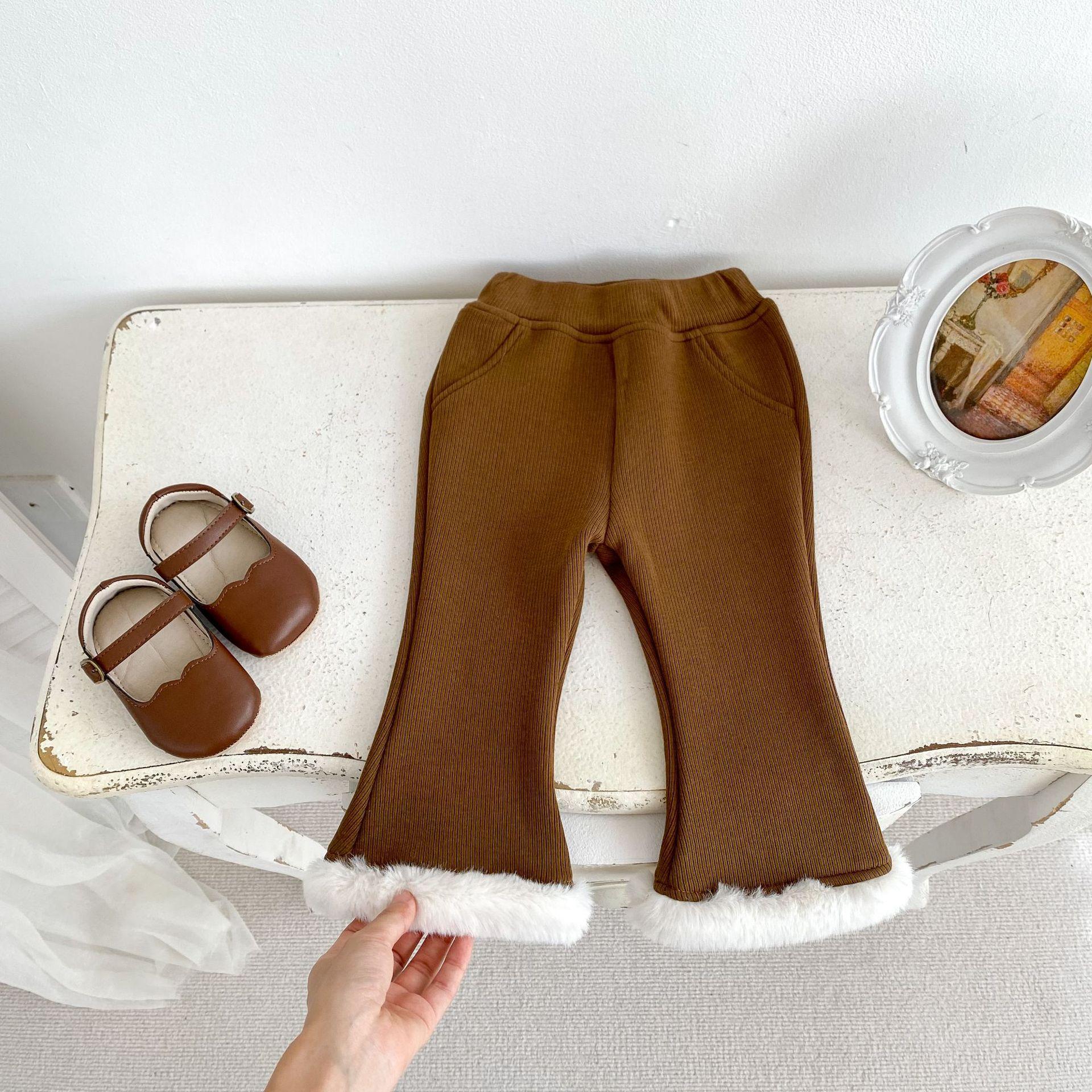 Брюки для девочек на осень и зиму Стильные расклешенные брюки Детские модные зимние белые плюшевые брюки для маленьких девочек 80 коричневый
Брюки для девочек на осень и зиму Стильные расклешенные брюки Детские модные зимние белые плюшевые брюки для маленьких девочек 80 коричневый