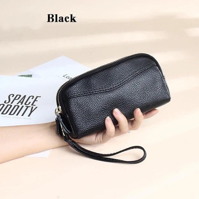 Aliwood Cowhide Women s Wallet Double Zipper Genuine Leather Clutch Bag Phone Bag Coin Purse Large-Capacity Female Wallets чёрный
Aliwood Cowhide Women s Wallet Double Zipper Genuine Leather Clutch Bag Phone Bag Coin Purse Large-Capacity Female Wallets чёрный