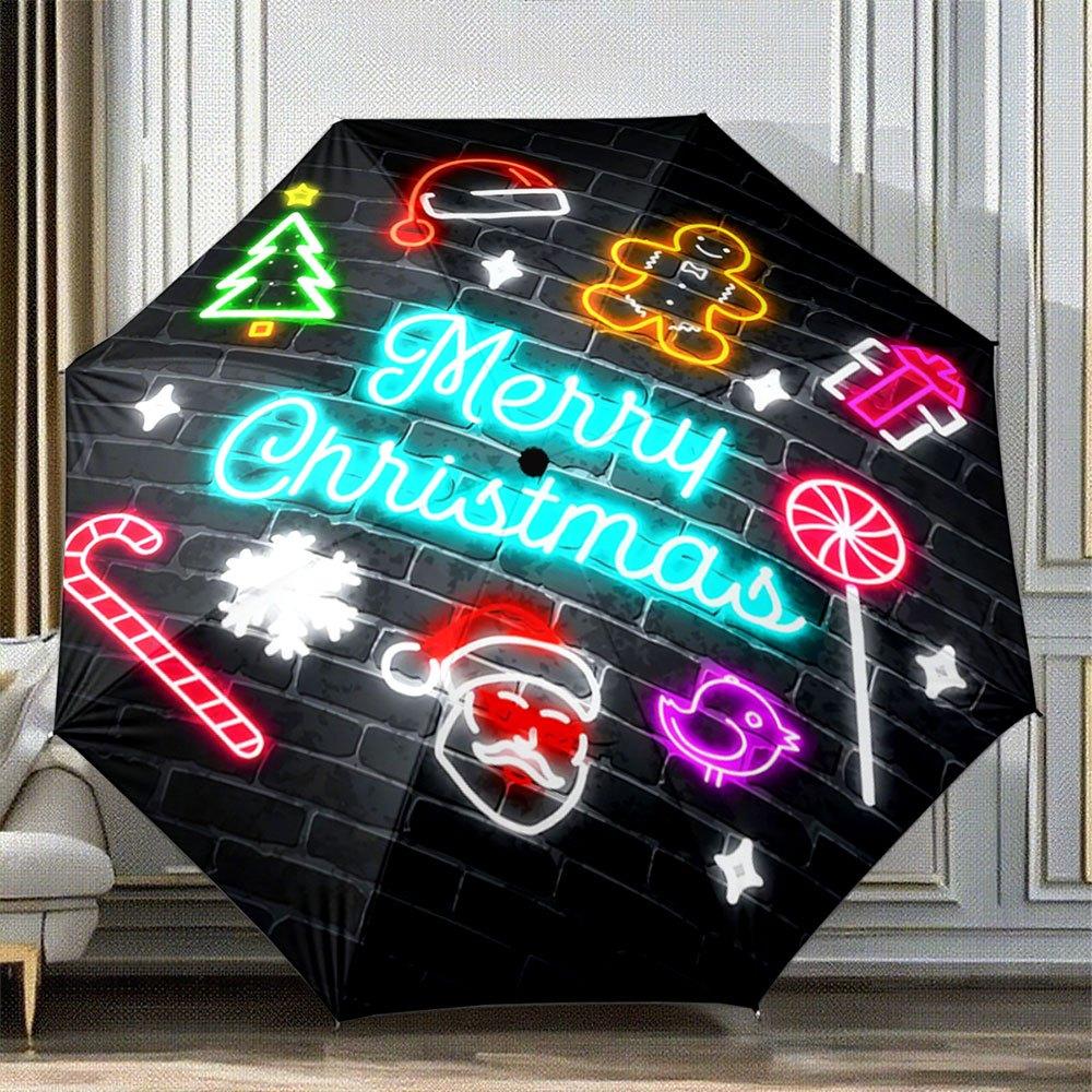 Automatic Folding Neon Glow-in-the-Dark Christmas Umbrella with Self-Lit Merry Christmas Text & Icons (Candy Canes/Snowflake (as the picture,Iron&8K)
Automatic Folding Neon Glow-in-the-Dark Christmas Umbrella with Self-Lit Merry Christmas Text & Icons (Candy Canes/Snowflake (as the picture,Iron&8K)