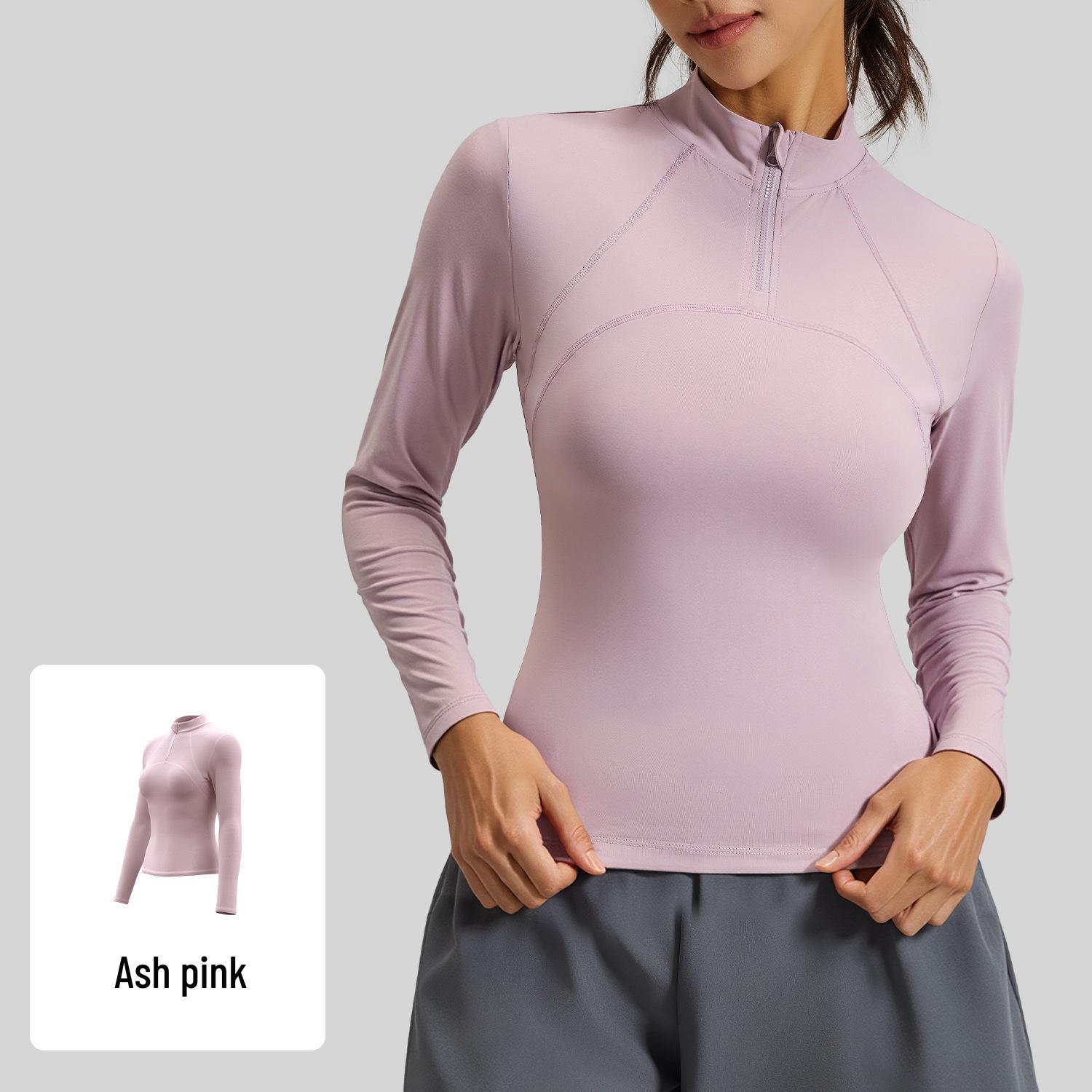 Spring Yoga Wear: Long Sleeve Half-Zip Cardigan Top with Slimming Back Cut-out and Breathable Fabric S
Spring Yoga Wear: Long Sleeve Half-Zip Cardigan Top with Slimming Back Cut-out and Breathable Fabric S