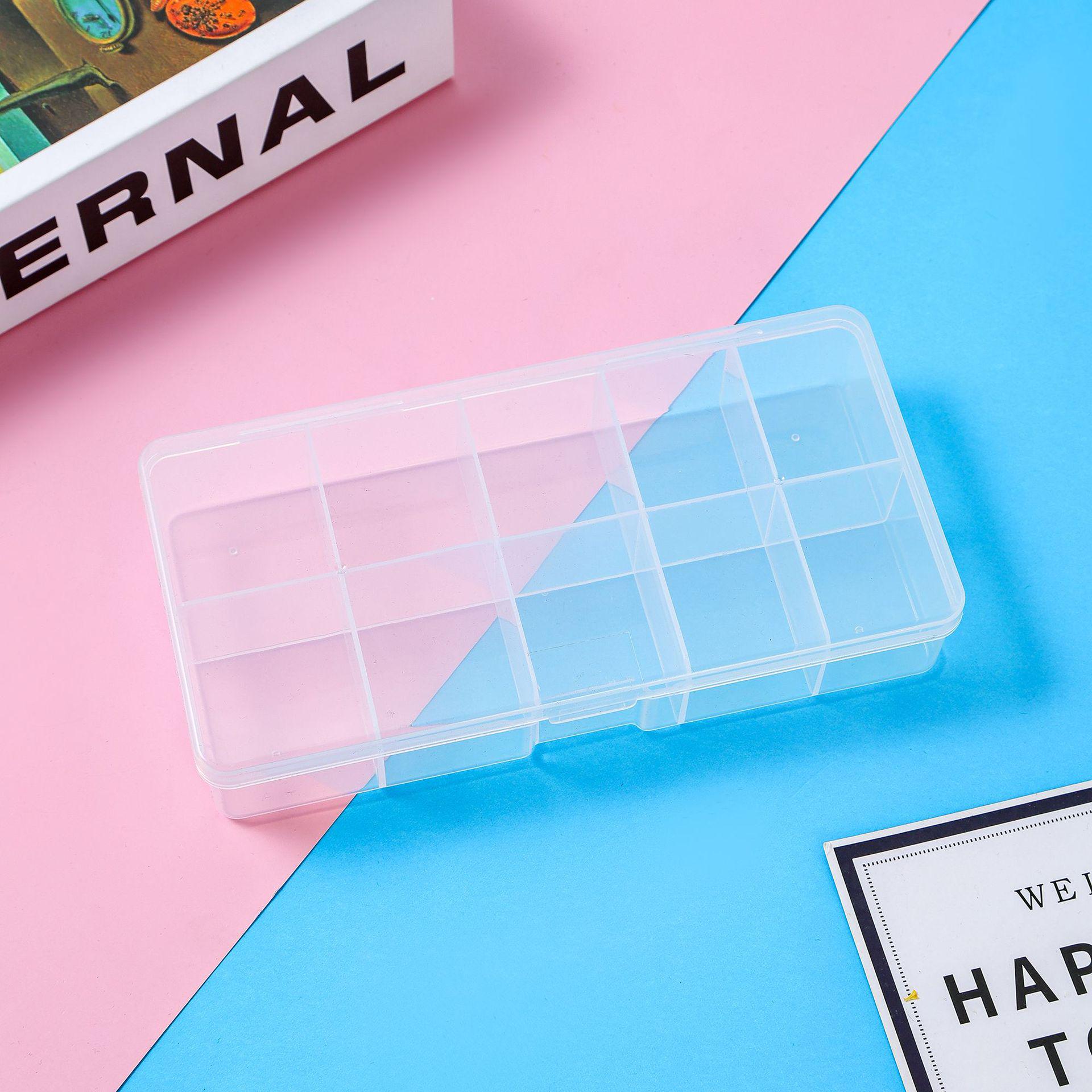 Прозрачная коробка для хранения 10-секционных нейл-арт-элементов на 500 штук 18x9x3.5cm
Прозрачная коробка для хранения 10-секционных нейл-арт-элементов на 500 штук 18x9x3.5cm