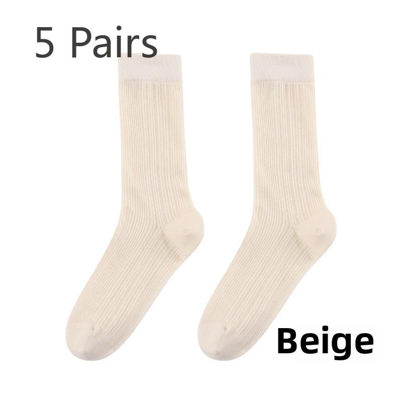 5 пар носков средней длины, тонкие летние сетчатые дышащие носки с вертикальными полосками, трендовый ворс 5 Pairs бежевый
5 пар носков средней длины, тонкие летние сетчатые дышащие носки с вертикальными полосками, трендовый ворс 5 Pairs бежевый