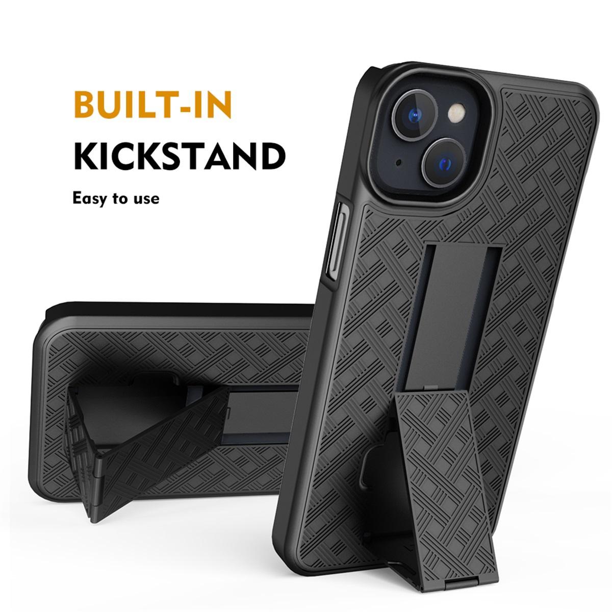 Rotary Clip Kickstand Case for iPhone 14 6.1 inch,Woven Texture PC+TPU Phone Protector with Screen Sliding Cover A
Rotary Clip Kickstand Case for iPhone 14 6.1 inch,Woven Texture PC+TPU Phone Protector with Screen Sliding Cover A