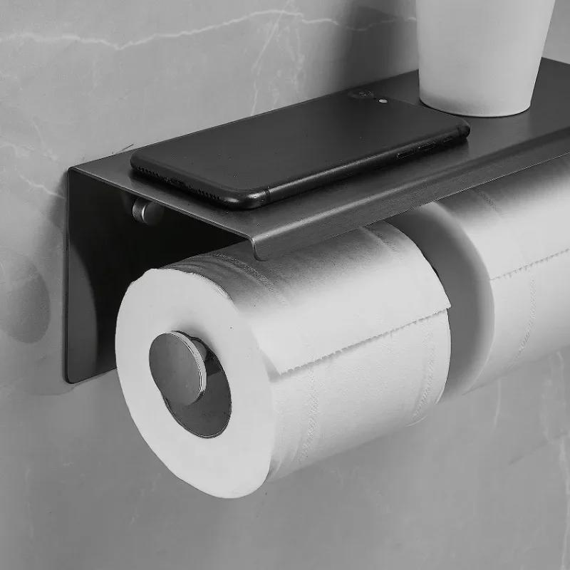 Golden Modern Wall Mounted Toilet Paper Holder Stainless Steel Double Roll Tissue Holder Bathroom Paper Roll Storage Rack Hotel чорний
Golden Modern Wall Mounted Toilet Paper Holder Stainless Steel Double Roll Tissue Holder Bathroom Paper Roll Storage Rack Hotel чорний