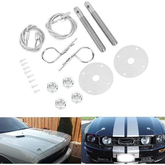 Engine Hood Pin Plate Bonnet Lock Clip Kit Stainless Steel Carbon Steel Hood Pin Plate Lock Kit Car Modified Accessory for Carbon Fiberglass Cover
Engine Hood Pin Plate Bonnet Lock Clip Kit Stainless Steel Carbon Steel Hood Pin Plate Lock Kit Car Modified Accessory for Carbon Fiberglass Cover