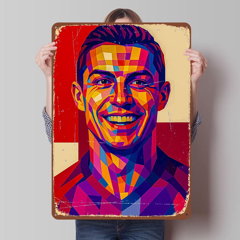 Cristiano Ronaldo Pop Art Portrait Printed Poster Customized Wall Art Retro Vintage Metal Tin Signs for Home House Decor Items 7.9x11.8In(20x30cm)
Cristiano Ronaldo Pop Art Portrait Printed Poster Customized Wall Art Retro Vintage Metal Tin Signs for Home House Decor Items 7.9x11.8In(20x30cm)