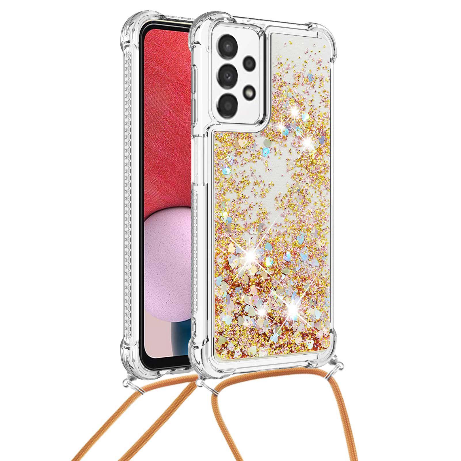 For Samsung Galaxy A13 4G TPU Case Quicksand Design Phone Cover with Lanyard Gold/Hearts
For Samsung Galaxy A13 4G TPU Case Quicksand Design Phone Cover with Lanyard Gold/Hearts
