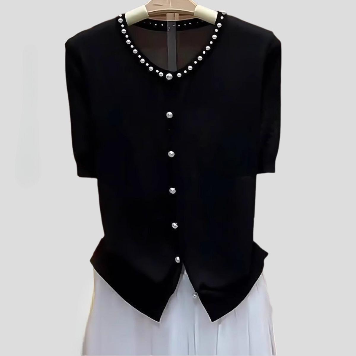 Spring Summer Women s Short-sleeve Thin Knitted Cardigan Loose Beaded Round-neck Knitted Cardigan 3XL чорний
Spring Summer Women s Short-sleeve Thin Knitted Cardigan Loose Beaded Round-neck Knitted Cardigan 3XL чорний