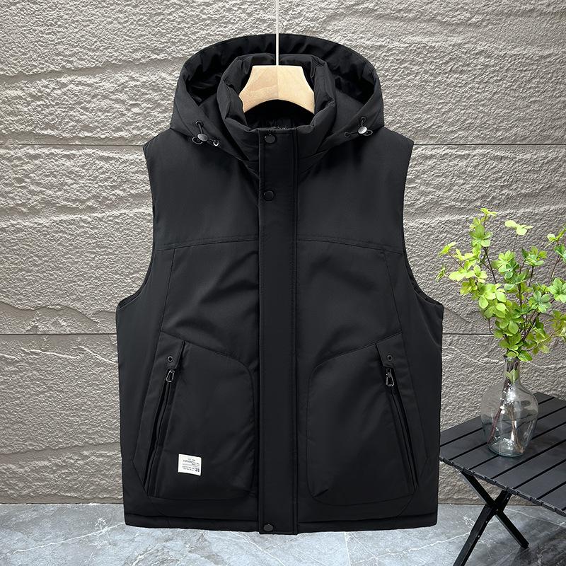 Fashion Cotton Waistcoat Autumn and Winter Colour Blocking Large Size Thickened Shoulders Hooded Vest Vest Jacket Male 6XL
Fashion Cotton Waistcoat Autumn and Winter Colour Blocking Large Size Thickened Shoulders Hooded Vest Vest Jacket Male 6XL