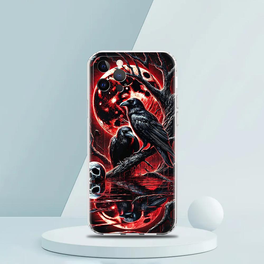 Soft TPU Transparent Phone Case Cover for iPhone 16 15 14 13 12 11 Pro Max XR 8 7 Plus XR Shockproof Shell Raven Crow Skull Bags for iPhone 8 7
Soft TPU Transparent Phone Case Cover for iPhone 16 15 14 13 12 11 Pro Max XR 8 7 Plus XR Shockproof Shell Raven Crow Skull Bags for iPhone 8 7