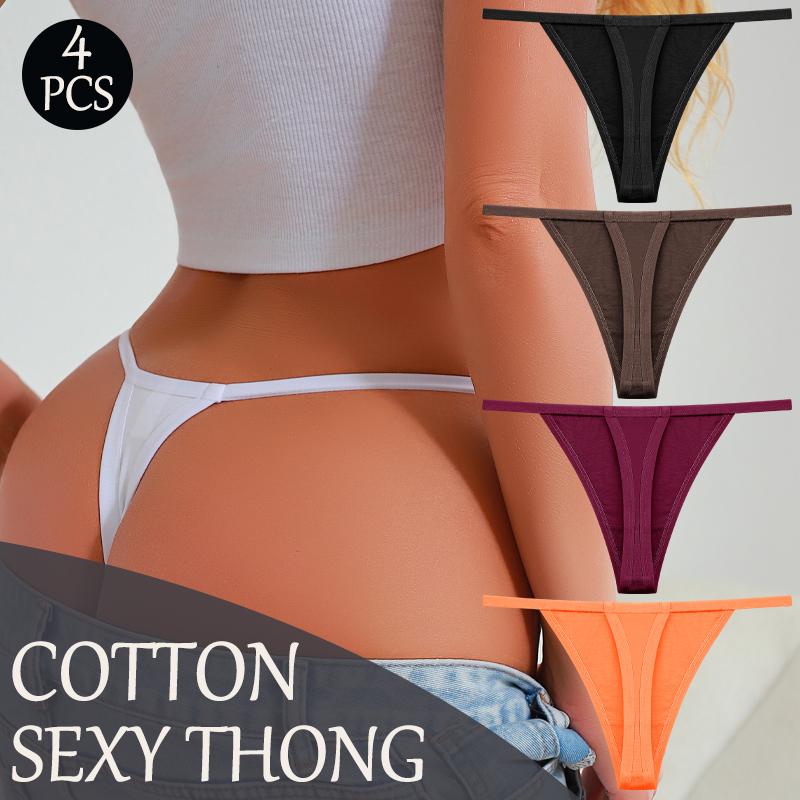 FINETOO 4Pcs Women‘s Seamless Cotton Panties Solid Color Low Rise Elastic Thong Underwear Soft Breathable G-string Female Sexy Lingerie S
FINETOO 4Pcs Women‘s Seamless Cotton Panties Solid Color Low Rise Elastic Thong Underwear Soft Breathable G-string Female Sexy Lingerie S
