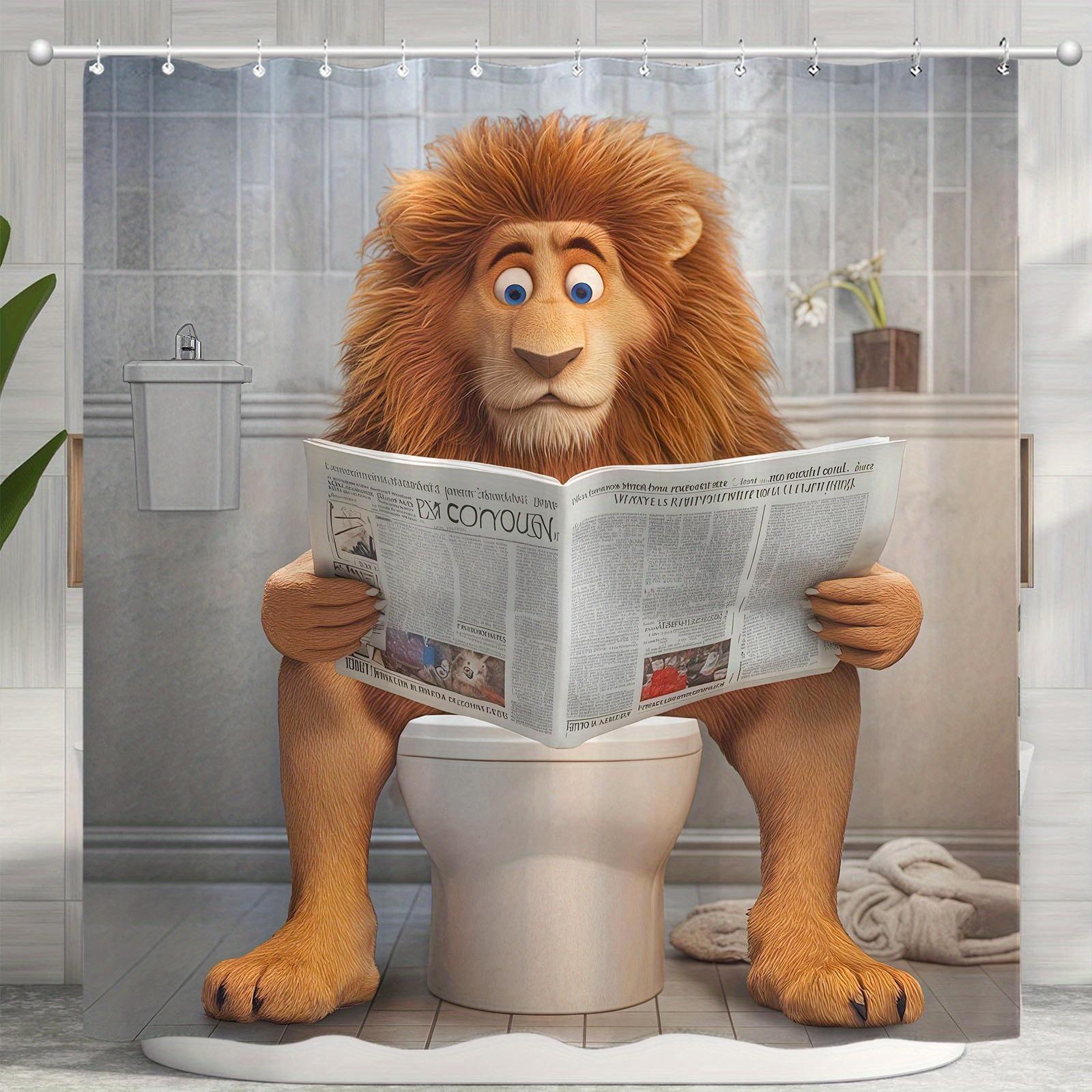 Lion Funny Animal Pattern Shower Curtain Washable Dirt-Resistant Shower Head Waterproof Polyester Bath Curtain For Home Decor W60H190(CM)-1 Pcs
Lion Funny Animal Pattern Shower Curtain Washable Dirt-Resistant Shower Head Waterproof Polyester Bath Curtain For Home Decor W60H190(CM)-1 Pcs