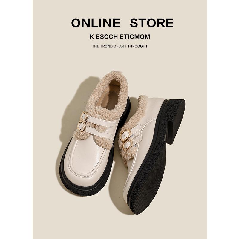 Black loafers women s autumn and winter new thick-soled velvet thermal cotton shoes retro single shoes British style small leather shoes 43
Black loafers women s autumn and winter new thick-soled velvet thermal cotton shoes retro single shoes British style small leather shoes 43