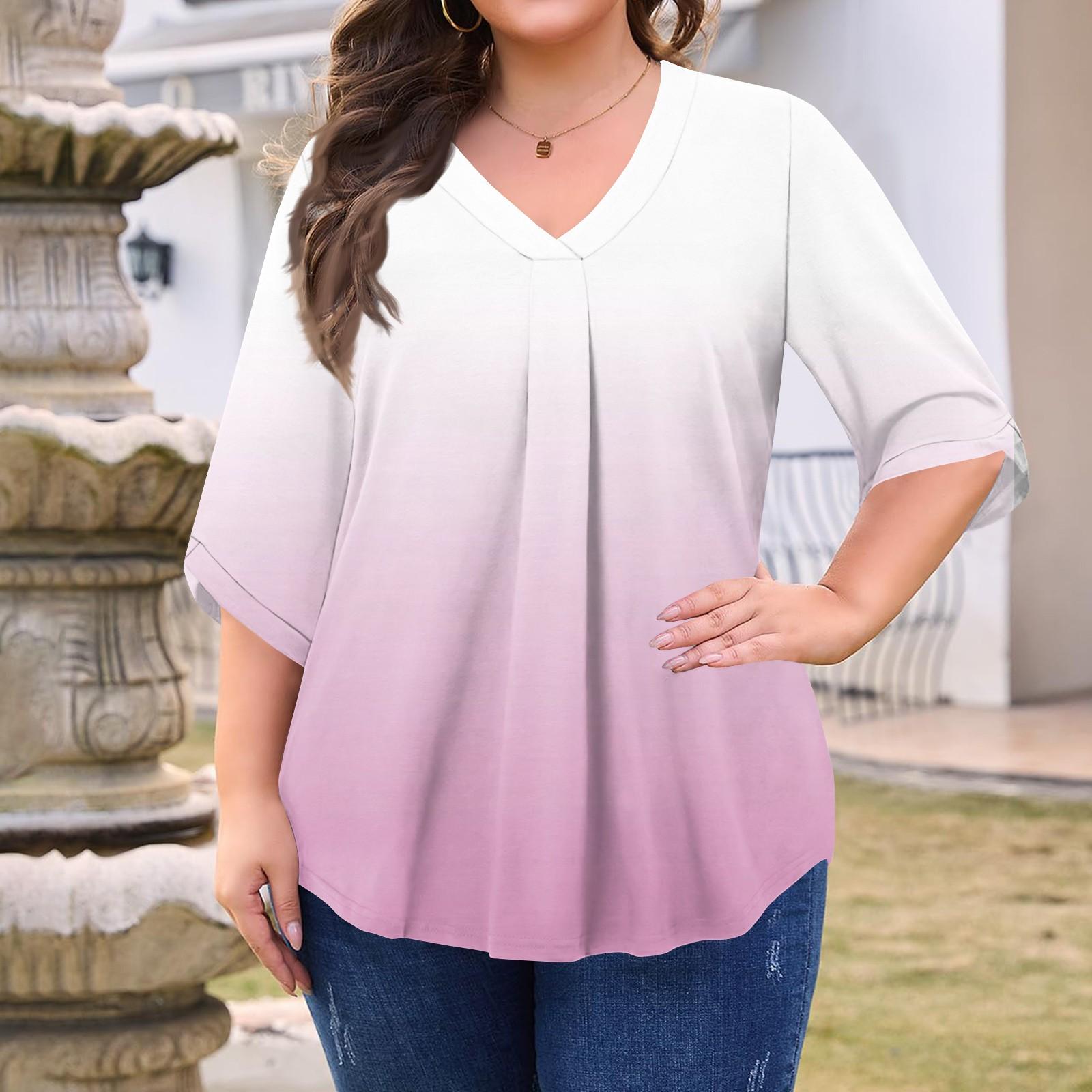 Женская модная блузка большого размера с принтом, V-образным вырезом и рукавом три четверти M розовый
Женская модная блузка большого размера с принтом, V-образным вырезом и рукавом три четверти M розовый