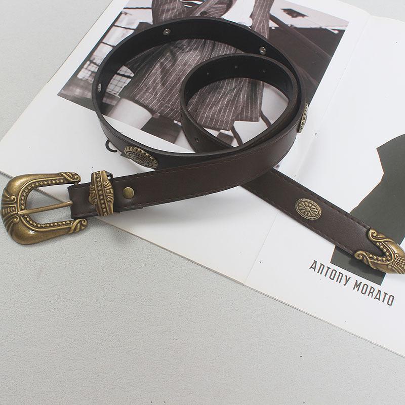 Mei Vintage european and american carved head all-match lychee grain leather belt - heavy-duty western style, unisex
Mei Vintage european and american carved head all-match lychee grain leather belt - heavy-duty western style, unisex