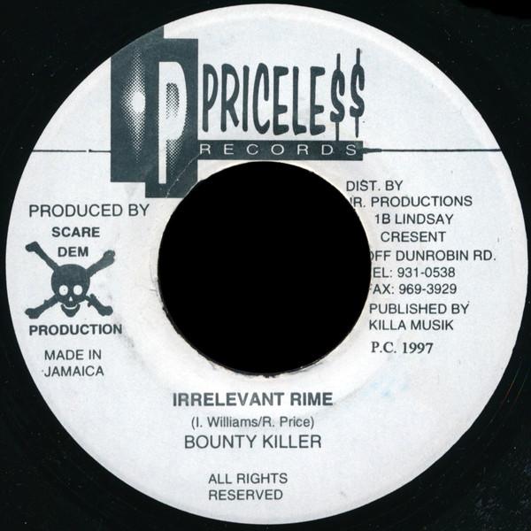 7-дюймовая пластинка BOUNTY KILLER - Irrelevant Rime NONE Цена Менее 1997 Ямайка Регги, Ска и Даб Б/У
7-дюймовая пластинка BOUNTY KILLER - Irrelevant Rime NONE Цена Менее 1997 Ямайка Регги, Ска и Даб Б/У