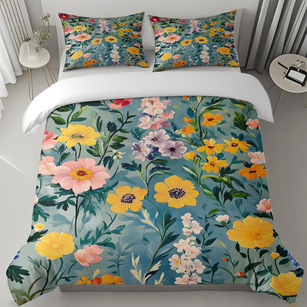 2/3pcs Blue Flowers Premium Soft Duvet Cover Set Without Filer Retro Oil Painting FlowersWarm Comforter for Adult Peoples Bedspread Festival Gift 135*200cm Eu-Single
2/3pcs Blue Flowers Premium Soft Duvet Cover Set Without Filer Retro Oil Painting FlowersWarm Comforter for Adult Peoples Bedspread Festival Gift 135*200cm Eu-Single