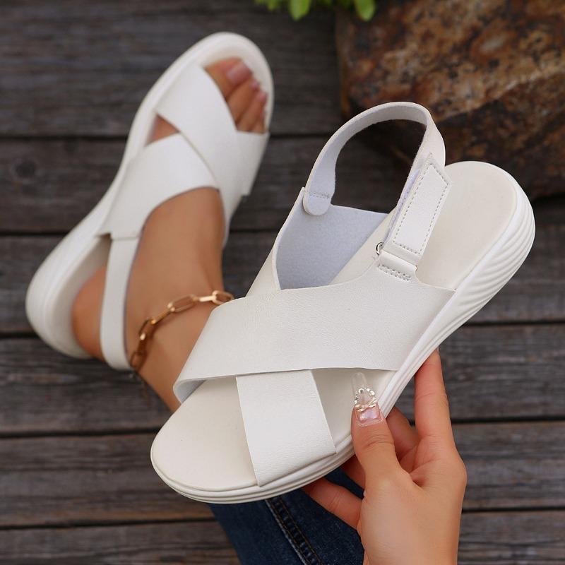 Large size thick-soled Velcro sandals women s new one-word casual outer wear fish mouth beach sandals 36
Large size thick-soled Velcro sandals women s new one-word casual outer wear fish mouth beach sandals 36