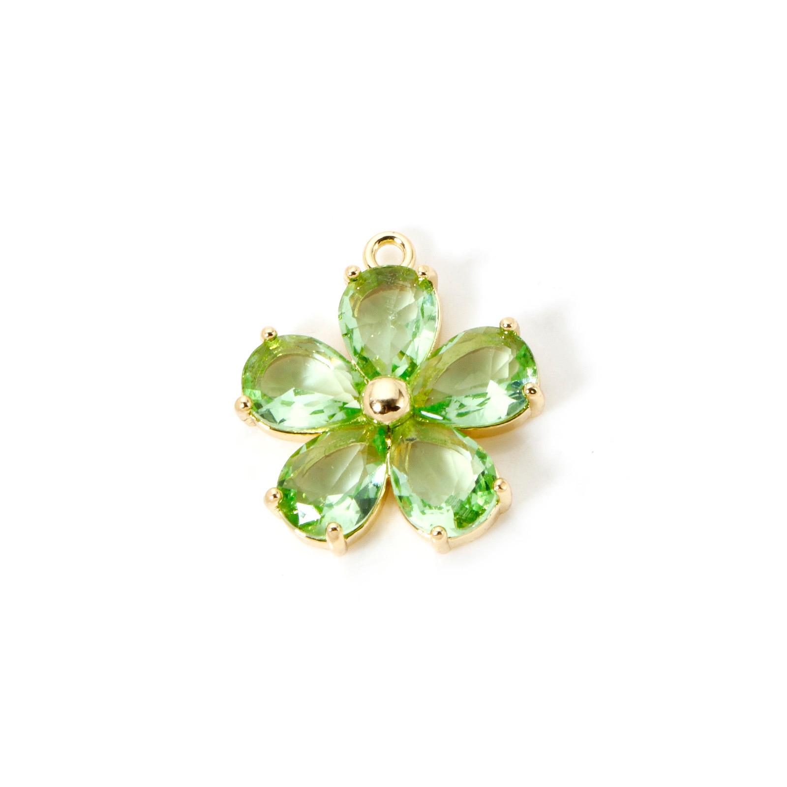 1 Piece Glass Flower Charms 18K Gold Plated Brass Metal Pendant For DIY Jewelry Earrings Necklace Making Findings 21mm x 18.5mm
1 Piece Glass Flower Charms 18K Gold Plated Brass Metal Pendant For DIY Jewelry Earrings Necklace Making Findings 21mm x 18.5mm