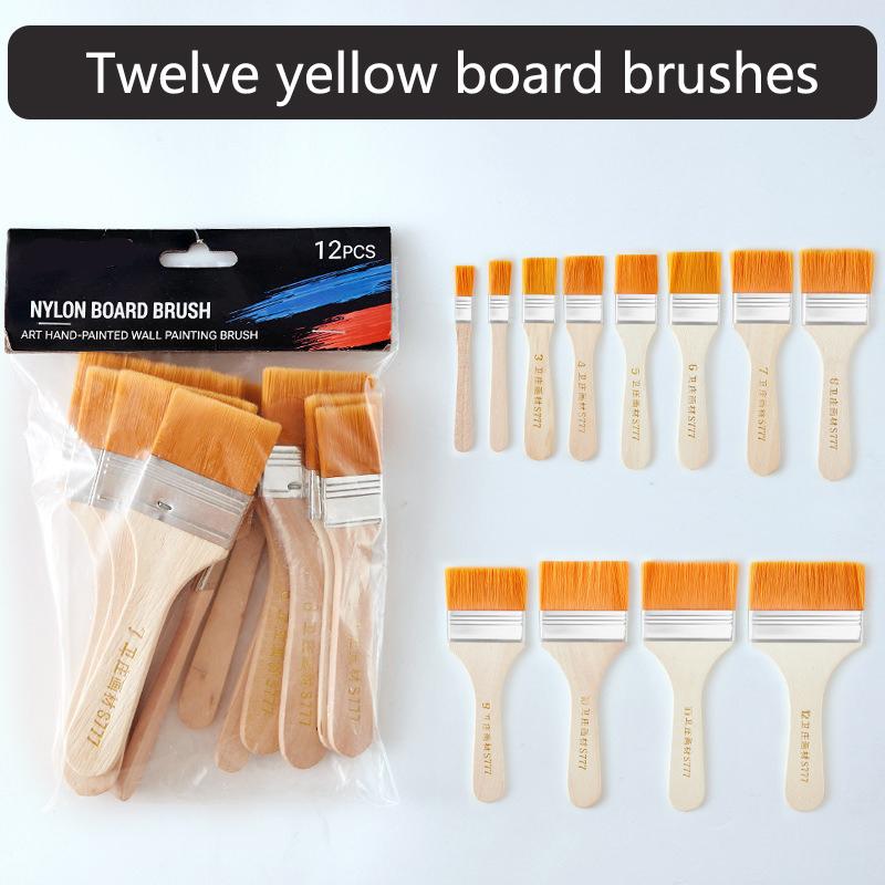 12-piece Set of Art Brush Acrylic Board Brush Nylon Bristle Brush Gouache Watercolor Oil Painting Brush Painting Brush жовтий
12-piece Set of Art Brush Acrylic Board Brush Nylon Bristle Brush Gouache Watercolor Oil Painting Brush Painting Brush жовтий