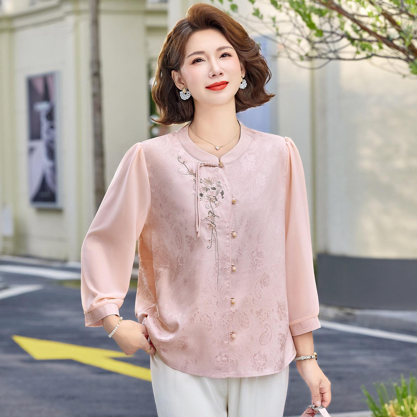 Embroidered Chinese Style Blouse for Mature Women - Summer New Arrival 4XL рожевий
Embroidered Chinese Style Blouse for Mature Women - Summer New Arrival 4XL рожевий