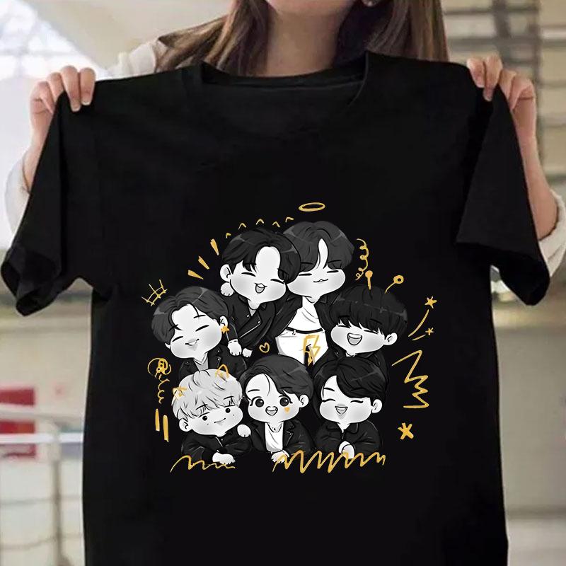 New Kpop Cartoon Printed T-shirts Fashion Y2k Women Summer Tee Shirt Femme Casual Short Sleeve Round Neck Tops T-shirts S
New Kpop Cartoon Printed T-shirts Fashion Y2k Women Summer Tee Shirt Femme Casual Short Sleeve Round Neck Tops T-shirts S