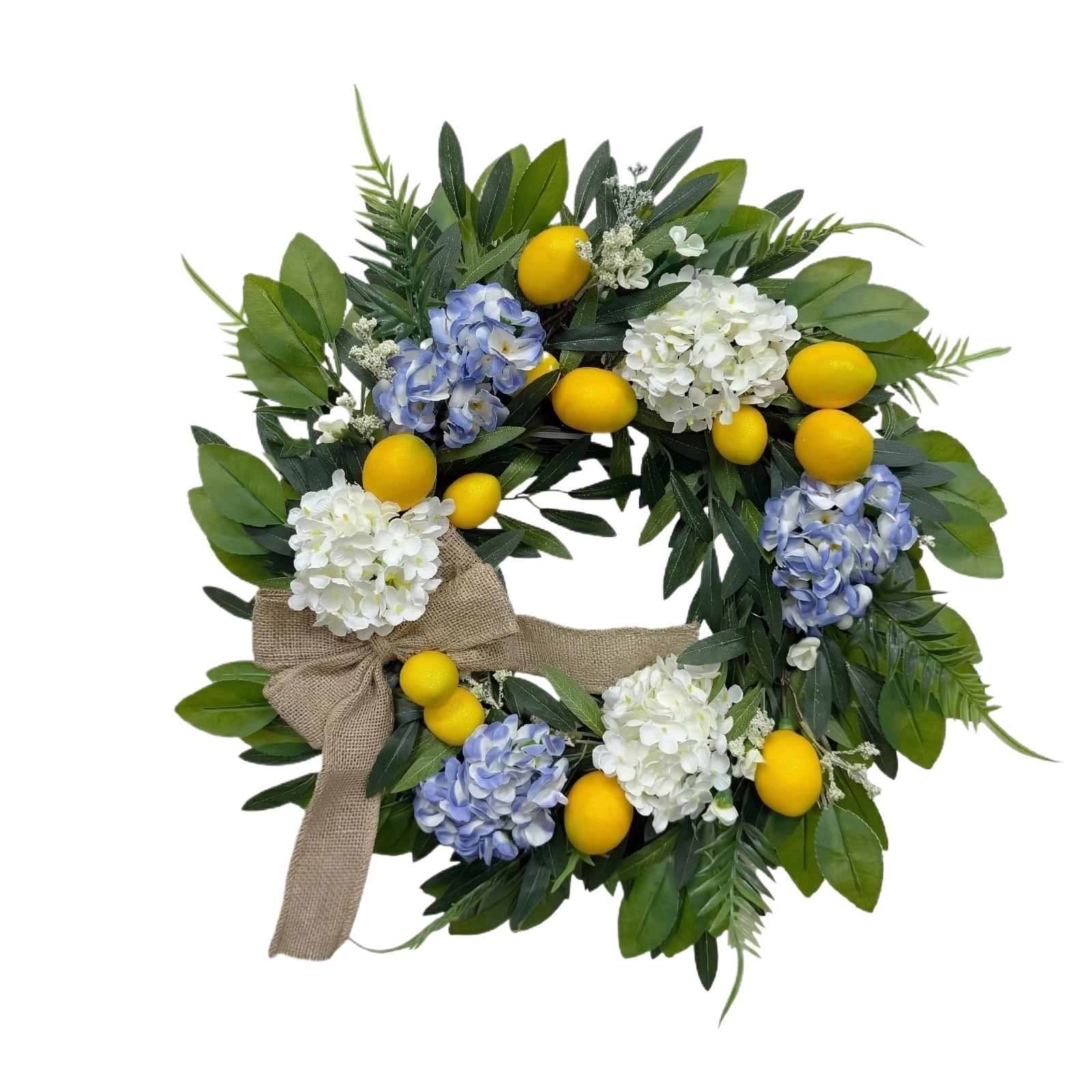 55cm Woven Artificial Floral Wreath with Rose and Lemon Blossom Design for Home Wall Decoration and Event Use One Size
55cm Woven Artificial Floral Wreath with Rose and Lemon Blossom Design for Home Wall Decoration and Event Use One Size