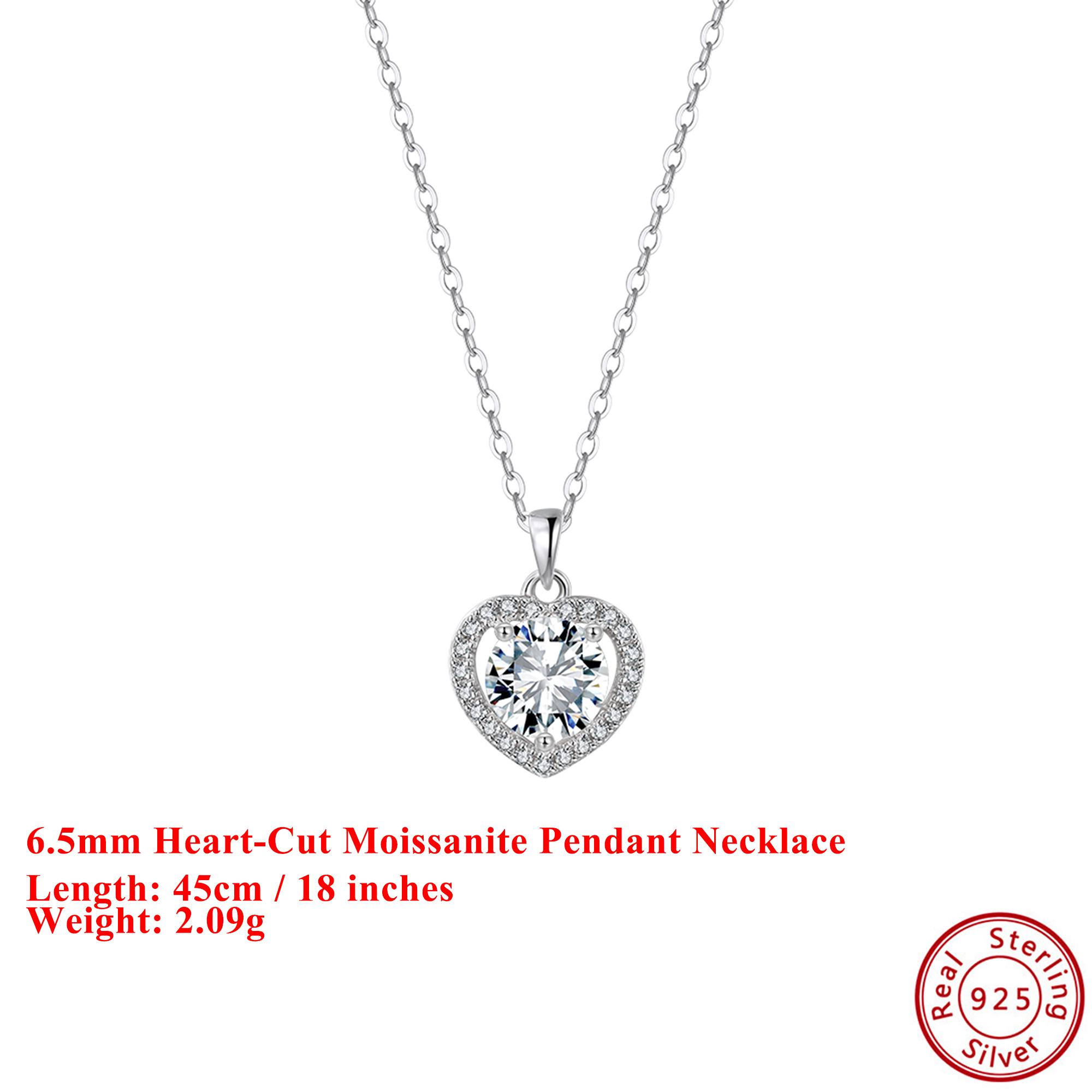 EFFIE QUEEN Genuine 925 Silver D Color VVS Heart-Cut Moissanite Pendant Necklace Romantic Jewelry for Women Wedding Party MON10 серебряный
EFFIE QUEEN Genuine 925 Silver D Color VVS Heart-Cut Moissanite Pendant Necklace Romantic Jewelry for Women Wedding Party MON10 серебряный