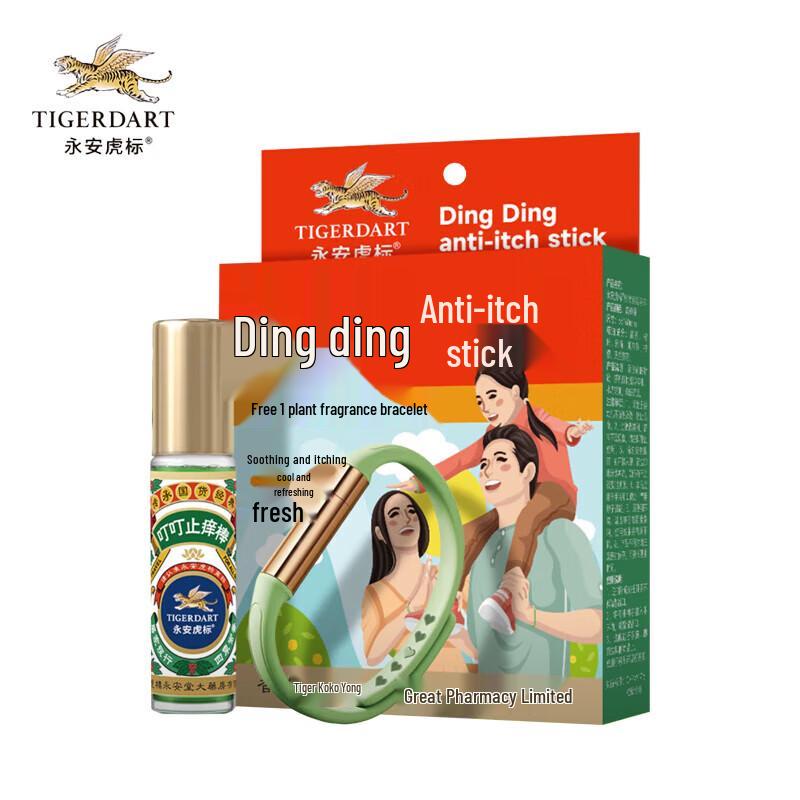 Роликовый стик от зуда Tiger Brand с браслетом-репеллентом от комаров
Роликовый стик от зуда Tiger Brand с браслетом-репеллентом от комаров
